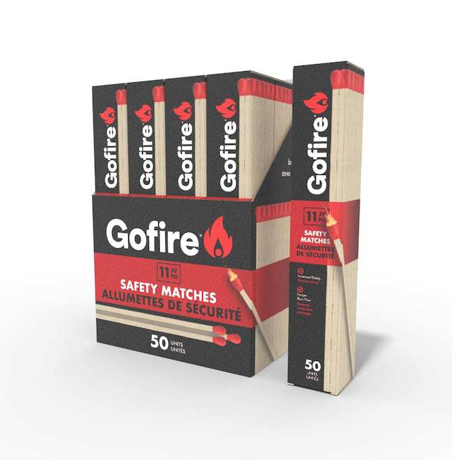 Gofire Safety Matches with Long Stem - Box of 50