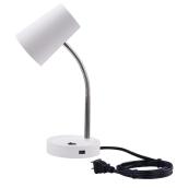 Lampe de bureau Project Source avec port USB, DEL, 4,5 W, plastique, blanc