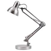 Lampe de bureau Project Source avec port USB, style architecture, DEL, métal, nickel brossé