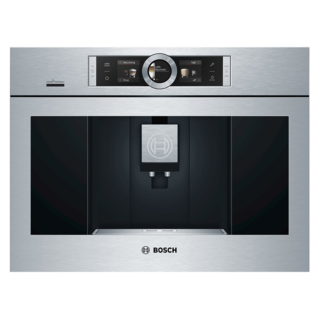 Cafetière encastrée Bosch Série 800 avec application Home Connect, 84,5 oz, acier inoxydable