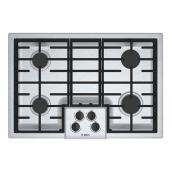 Bosch Gas Cooktop - 4 Burners - 30-in - 16,000 BTU - Stainless Steel