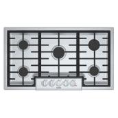 Bosch Gas Cooktop - 5 Burners - 37-in - 19,000 BTU - Stainless Steel