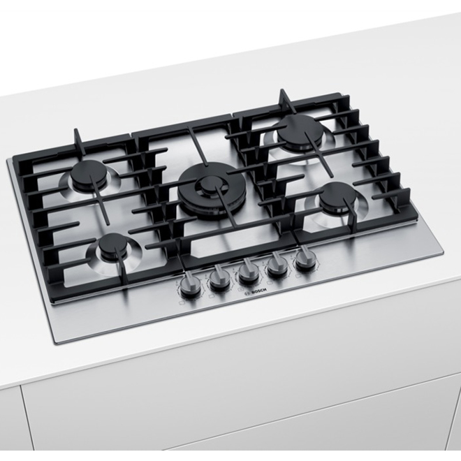 Bosch Gas Cooktop 5 Burners 30 in 17 000 BTU Stainless Steel