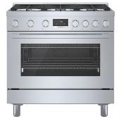 Bosch Freestanding Dual Fuel Range - 800 Series  - 6 Burners - 36-in - Stainless Steel