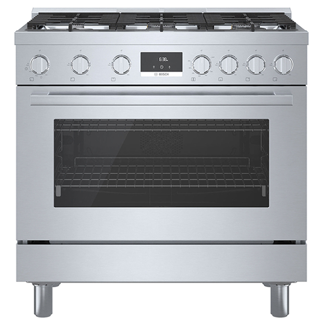 Bosch Freestanding Gas Range 800 Series 6 Burners 36 in Stainless Steel