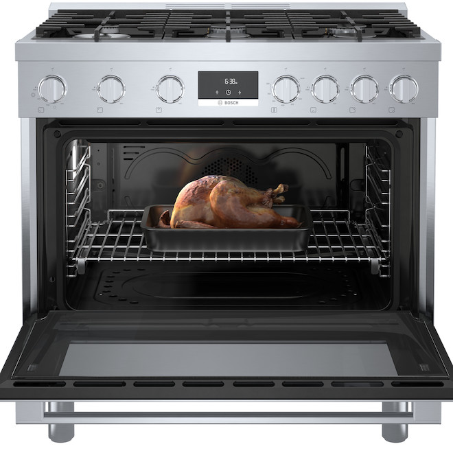 Bosch Freestanding Gas Range 800 Series 6 Burners 36 in Stainless Steel