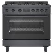 Bosch Freestanding Gas Range - 800 Series  - 6 Burners - 36-in - Black Stainless Steel