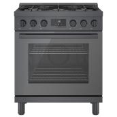 Bosch Freestanding Gas Range - 800 Series  - 5 Burners - 30-in - Black Stainless Steel