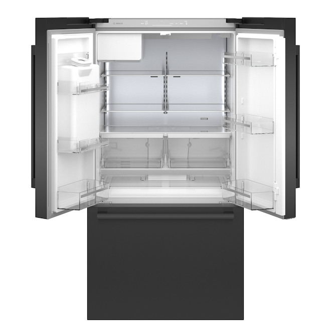 Bosch French-Door Refrigerator with Ice Maker - 36-in - 14.8 cu. ft. - Black Stainless Steel