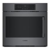 Bosch 800 Series 30-in Electric Single Wall Oven - 4.6-cu. ft. - European Convection - Black Stainless Steel
