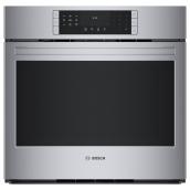 Bosch 800 Series 30-in Electric Single Wall Oven - 4.6-cu. ft. - European Convection - Stainless Steel