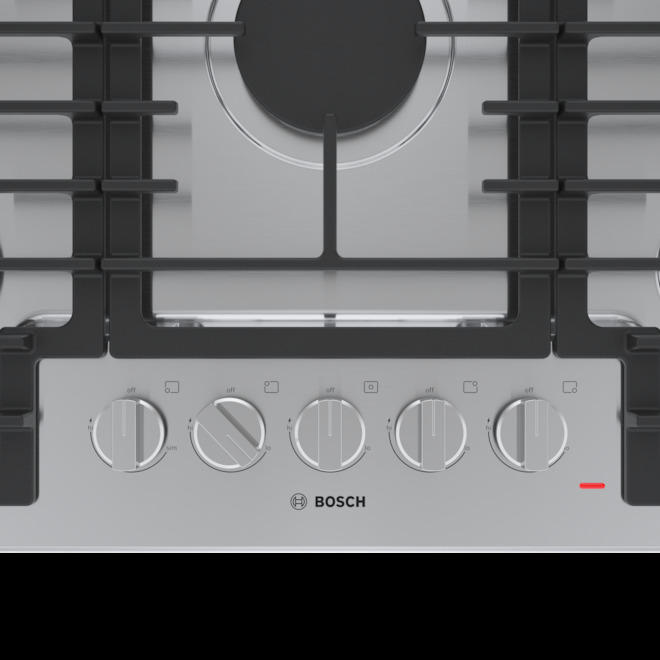 Bosch 500 Series 30 in Gas Cooktop 5 Burner Stainless Steel