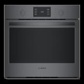 Bosch 500 Series 30-in Electric Single Wall Oven - 4.6-cu. ft. - European Convection - Black Stainless Steel