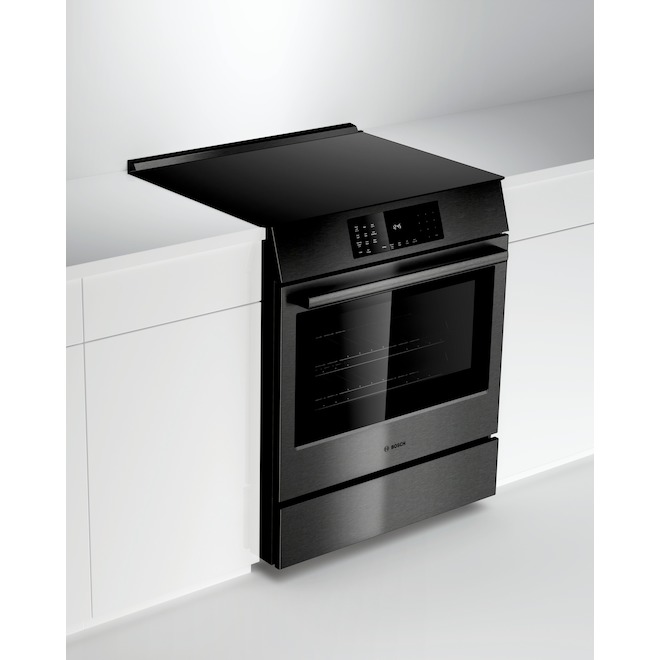 Cuisinière à induction encastrée de 30 po série 800 de Bosch, four de 4,6  pi³, acier inoxydable noir