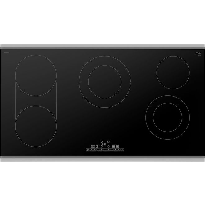 Bosch 800 Series 36 in Electric Cooktop 5 Element Black Stainless Steel