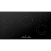 Bosch 800 Series 36-in Electric Cooktop - 5-Element - Black/Stainless Steel