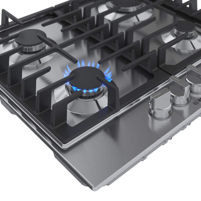 Bosch Gas Cooktop 24 in 4 Burners Stainless Steel