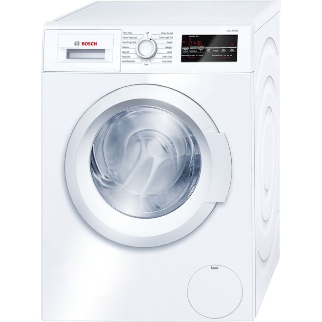 Bosch 300 Series 24 in White Compact Front Load Washer WGA12400UC