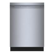 Bosch 100+ Series 24-in 46 dBA Three-Rack Smudge Free Stainless Steel Built-In Dishwasher with Home Connect