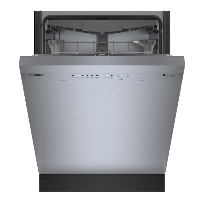 Bosch 100 Series 24 in 46 dBA Three Rack Smudge Free Stainless