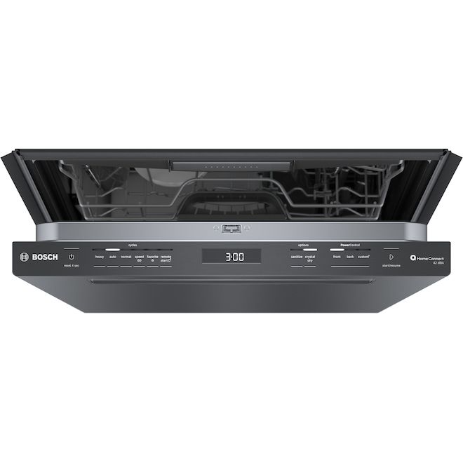 Bosch 800 Series 24 in Black Stainless Steel 3 Rack Built In