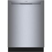 Bosch 100 Series 24-In Smudge Free Stainless Steel Smart Built-In Dishwasher with Home Connect - 50 dBA