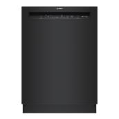 Bosch 100 Series 24-In Black Smart Built-In Dishwasher with Home Connect - 50 dBA