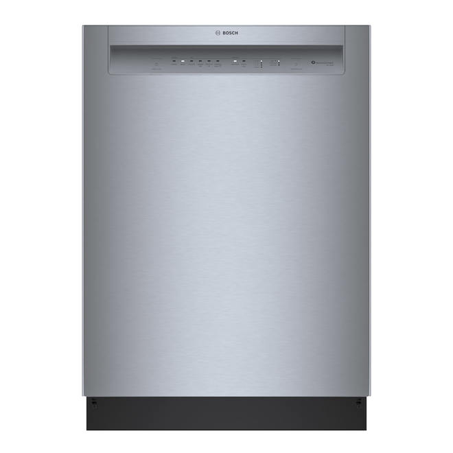 Bosch 100 Series 50 dB Front Controls 24 In Built In Dishwasher in Stainless Steel Energy Star Certified