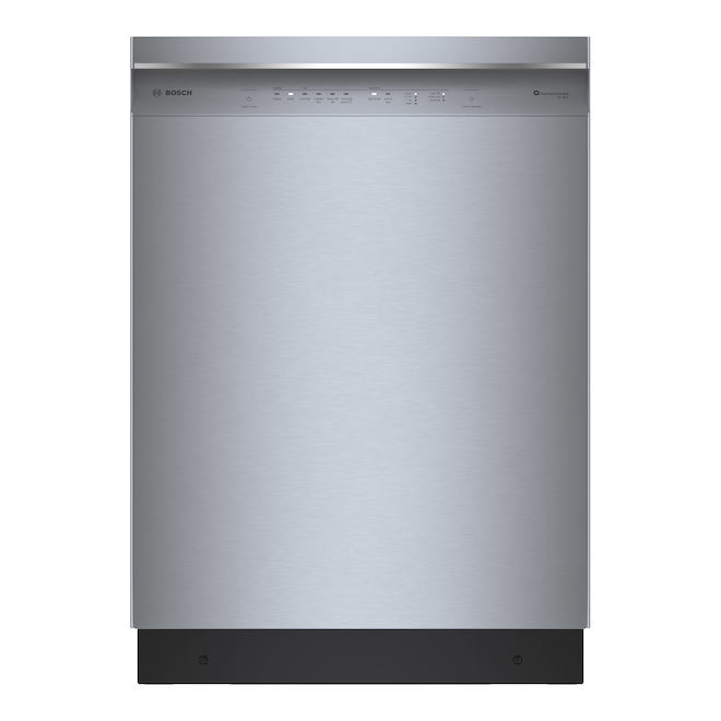 Bosch 300 Series 46 dB Front Controls 24 In 3 Rack Built In Dishwasher in Stainless Steel Energy Star Certified