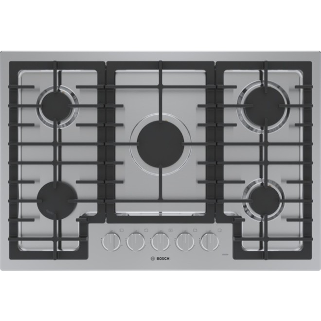 Bosch 500 Series Gas Cooktop 30-in with 5 Burners - Stainless Steel