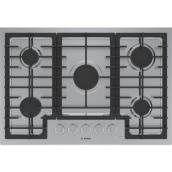 Bosch 500 Series Gas Cooktop 30-in with 5 Burners - Stainless Steel