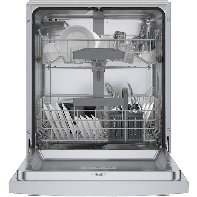 Lave-vaisselle encastré Bosch 300 Series 24 po avec technologie PureDry, acier inoxydable