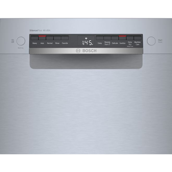 Bosch 18-in Built-In Dishwasher with 3rd Rack and PureDry Technology - Stainless Steel
