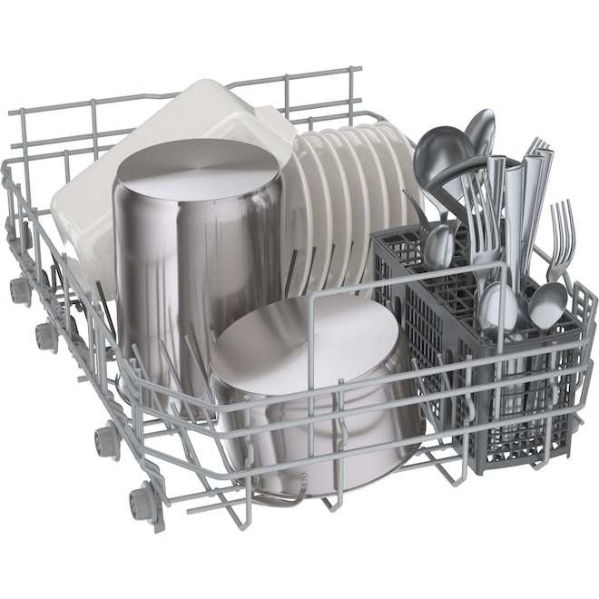 Bosch 18-in Built-In Dishwasher with 3rd Rack and PureDry Technology - Stainless Steel