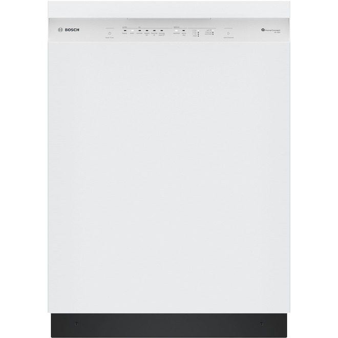 Bosch 100-Series Built-In Smart Dishwasher 48 dB 24-in - White
