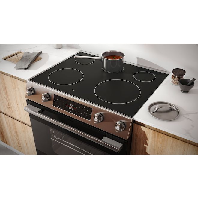 Bosch 100 Series Electric Slide-In Range with Powerful Heating - 5.8-cu.ft.