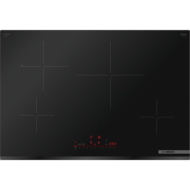 Bosch 800 Series 4-Element 30-in Electric Induction Cooktop - Black