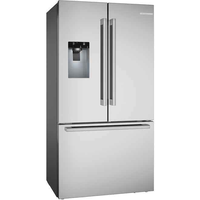 Bosch French-Door Smart Refrigerator 21.6-ft³ 36-in with QuickIcePro System - Stainless Steel