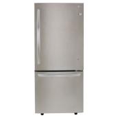 LG Bottom-Freezer Refrigerator with Smart Cooling System - 30-in - 22-cu ft - Stainless Steel