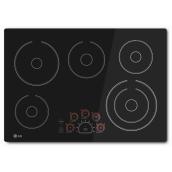 LG 5-Element Electric Cooktop with SmoothTouch Controls - 30-in - Black