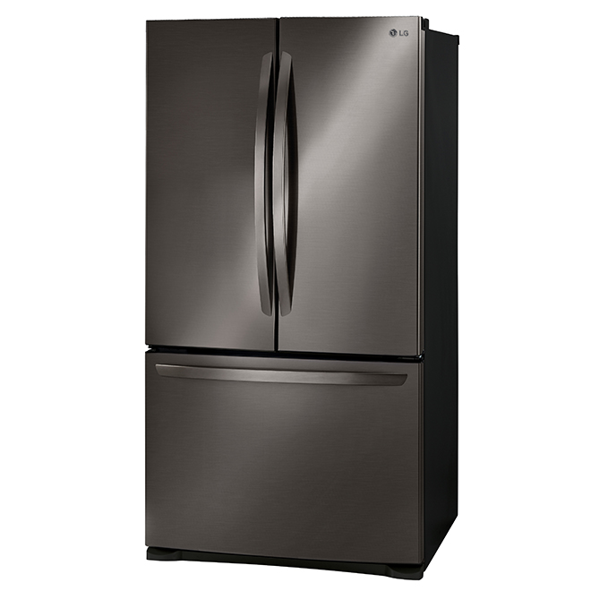 Lg French Door Refrigerator 21 Cu Ft Black Stainless Steel