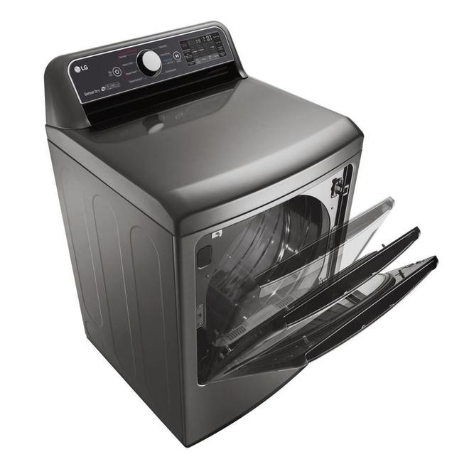 LG 7.3-cu ft Stainless Steel Electric Dryer with TurboSteam