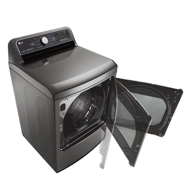 LG 7.3-cu ft Stainless Steel Electric Dryer with TurboSteam