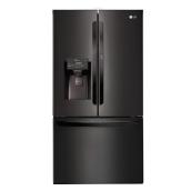 Réfrigérateur intelligent à portes françaises LG, 36", noir mat