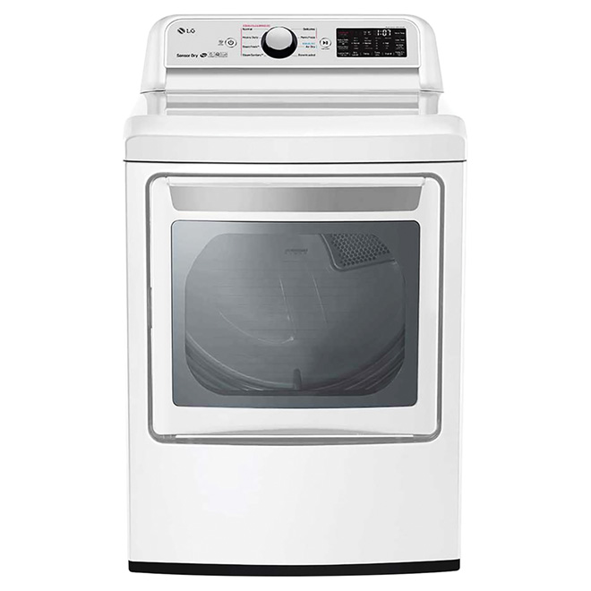 Sécheuse électrique avec TurboSteam par LG 7,3 pi³ 27 po blanc