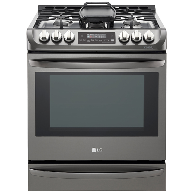 Slide-In Gas Range - 30" - 6.3 cu. ft. - Black Stainless Steel