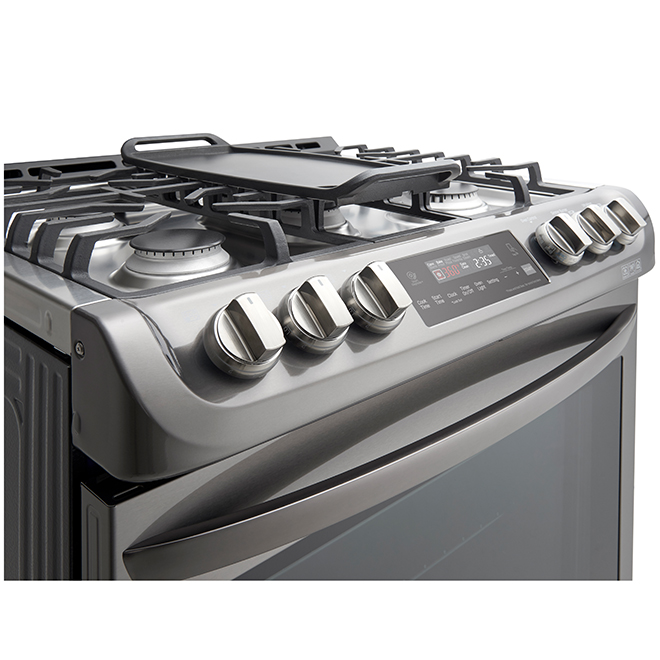 Slide-In Gas Range - 30" - 6.3 cu. ft. - Black Stainless Steel