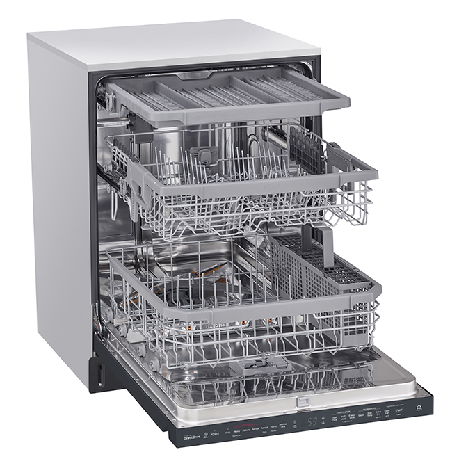 lg quadwash matte black truesteam dishwasher