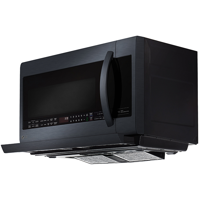 LG Microwave Oven with ExtendaVent Hood - 2.2-cu ft - Matte Black