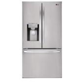 LG French Door Refrigerator with Ice Maker - 33-in - 24.5-cu ft - Stainless Steel